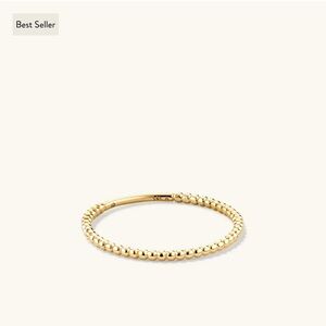 NWT Mejuri 14k beaded gold ring
